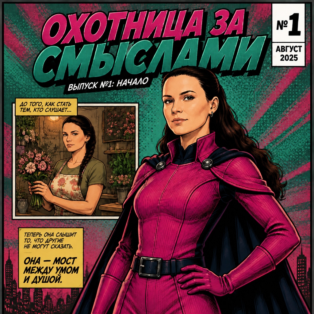 Обложка авторского комикса Охотница за смыслами - Выпуск №1